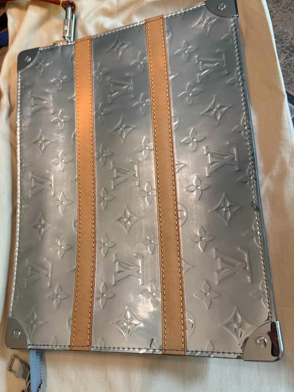 Louis Vuitton mirrored clutch